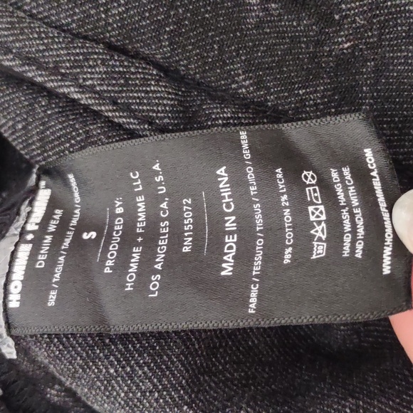 Homme + Femme Size Small Jean Button Front Jacket - Picture 4 of 16